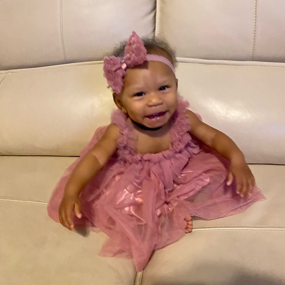 Pink Tulle Layered Dress - Picture 2 of 3